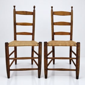 Pair Of Early New England Chairs