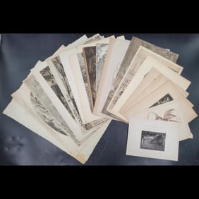 Lot of 19 Antique 17th And 18th C French Etchings