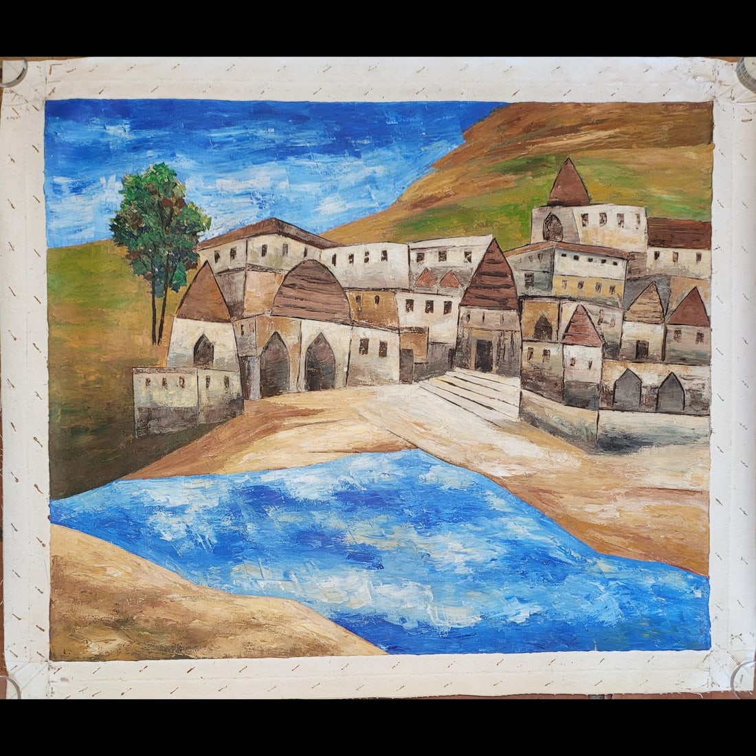 Ram Kumar (1924-2018) Signed And Dated 1999 Acrylic On Canvas No COA: ***We at RBFineArts can only attribute this work to the artist, We are not an authentication service. We can only declare the work as attributed to*** Ram KuRam Kumar (1924-2018) Signed And Dated 1999