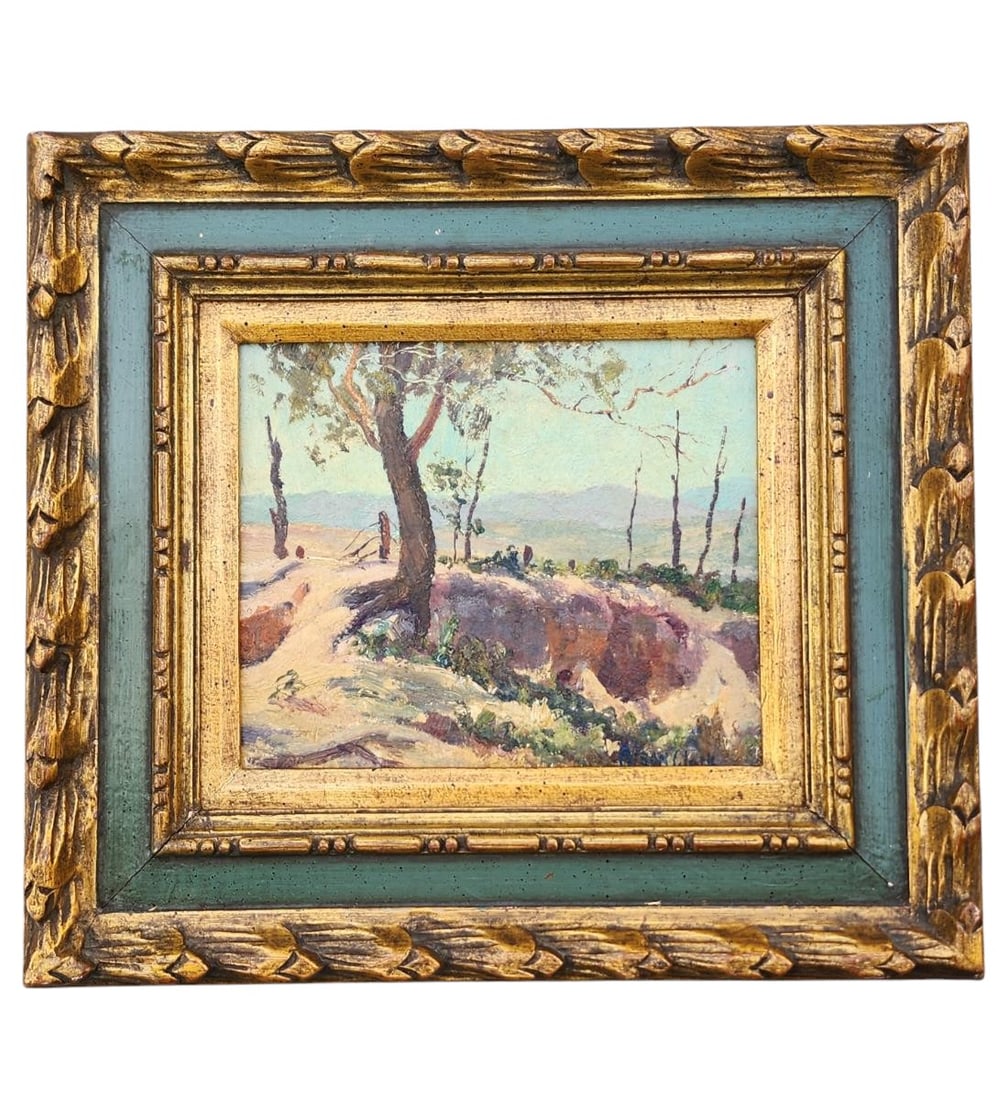 California Illinois American-Alson Skinner Clark 1876-1949 O/B Landscape Painting Signed Lower Right (1 of 11)