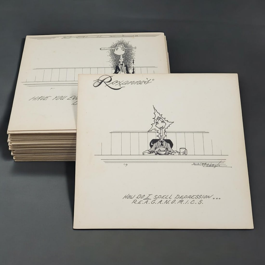 Large Lot Of Jonathan K. McCall Ink On Board Square Drawings, 44 Pieces (1 of 19)