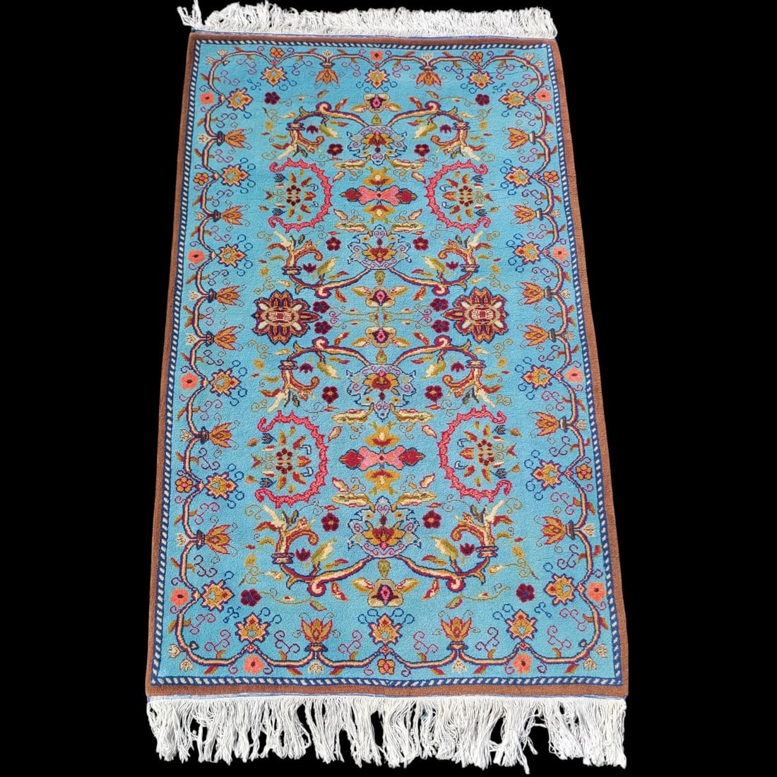 Tunisian Blue Hand Knotted Rug Runner (1 of 9)