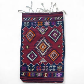 Vintage Hand Woven Islamic Kilim Wool Wall Hanging