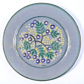 Myrton Purkiss (Canadian American, 1912-1978) SIGNED Vintage Charger