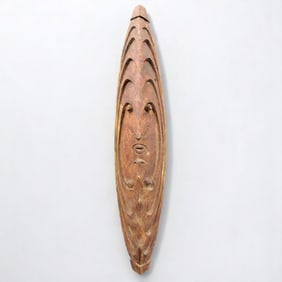 Papua New Guinea Carved Yamu/Ramu Sepik River Double Face Hook Mask
