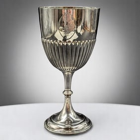 An Antique English Elkington Sterling Silver Chalice, 295 Grams