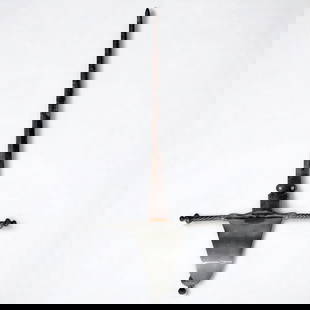 A Spanish Parrying Dagger Sword 24" Long: **DUE TO THIS LOT BEING CLASSED AS A WEAPON IT MUST BE PAID VIA BANK WIRE TRANSFER OR CERTIFIED CHECK.** A Spanish Parrying Dagger Sword 24" Long. Measures approximately 24-1/4" x 12" Please copy