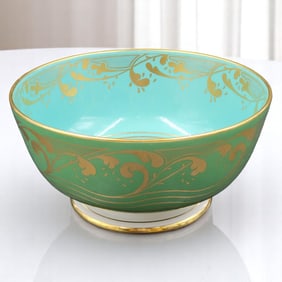 Vintage Gold & Green Mintons Bowl