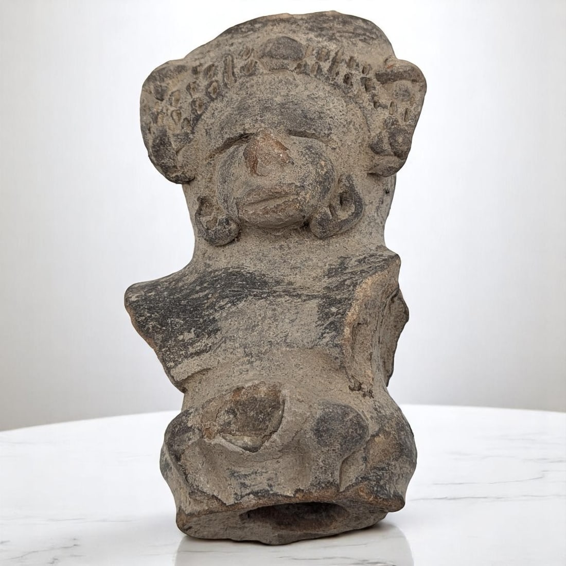 Large Pre-Columbian Hollow Pottery Effigy, Possibly Aztec Or Mayan (1 of 11)