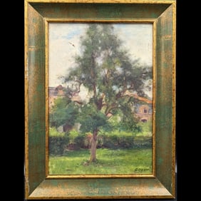 Oil On Canvas Landscape Painting, In The Manner Of Corot (French, 1796-1875), Circa 1840