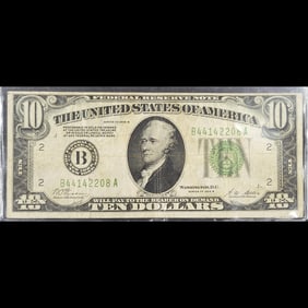 United States Of America Federal Reserve Note $10.00 1928-B Series