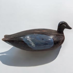 Large Antique Hand Painted Wooden Duck Decoy