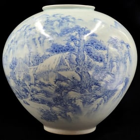 An Early 19th C. Japanese Blue & White Vase
