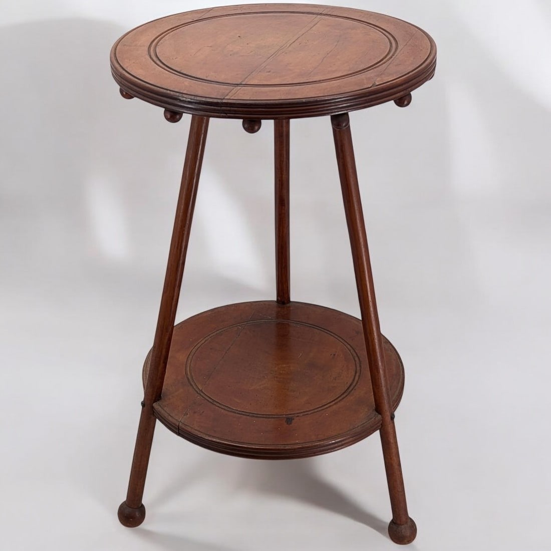 An Antique English Oak Wood Cricket Table (1 of 16)