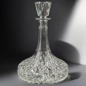 A Beautiful Vintage Block Crystal Decanter