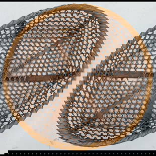 Antique Japanese Woven Bamboo Food Presentation Basket, Used For Ceremonies And Weddings: Antique Japanese Woven Bamboo Food Presentation Basket, Used For Ceremonies And Weddings. Measures approx. 3 1/2" X 13". Please copy and paste the URL link below to review our Terms and Conditions