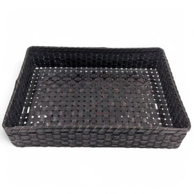 Antique Japanese Woven Bamboo Storage Basket
