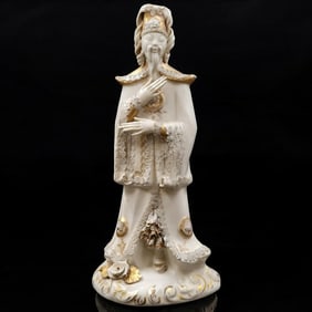 A Very Rare Vintage CORDEY Chinese Emperor Porcelain Figure
