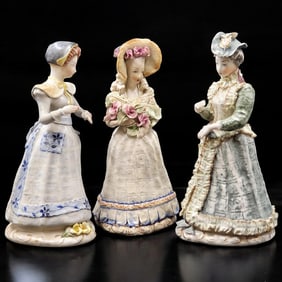 Lot Of Vintage CORDEY Porcelain Figurines, 3 Pieces