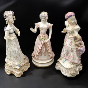 Lot Of Vintage CORDEY Porcelain Figurines, 3 Pieces
