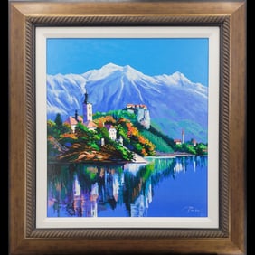 Pauker Alex Signed Giclee On Canvas "Bavarian Village" 49/150 With COA