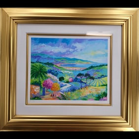 Jean Claude Picot Pencil Signed Seriolithograph "Les Derniers Jours De Lete" 31/33 With COA