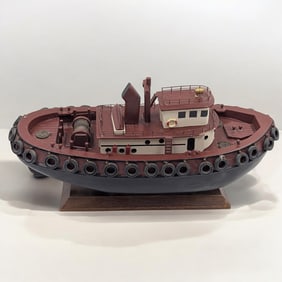 A Fine Vintage Wooden Dumas Jenny Lee Tug 24 1268 Model Boat