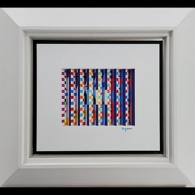 Yaacov Agam Signed Polymorph "Colorful Sky View" 99/180 With COA