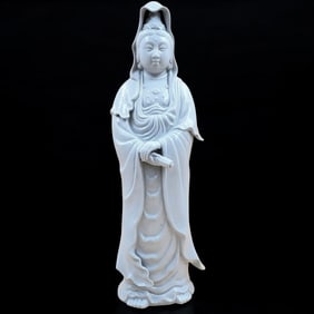 Antique Japanese Blanc De Chine "Kannon" Figure