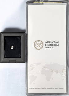 A Brilliant 1.01 CT Heart E VS1 Loose LAB GROWN Diamond In A Display Case With Diamond Report: ***RE-LISTED DUE TO BUYER NOT PAYING*** ***DUE TO THIS LOT BEING LOOSE GEMS IT MUST BE PAID VIA BANK WIRE TRANSFER OR CERTIFIED CHECK.*** A Brilliant 1.01 CT Heart E VS1 Loose LAB GROWN Diamond In