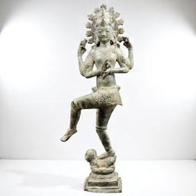 A Hollow Bronze Hindu Sculpture Of Shiva