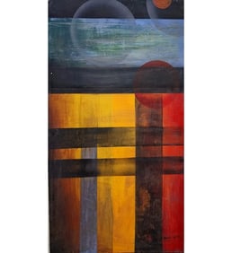 Biren De - Oil On Canvas Painting, NO COA 52" X 30"