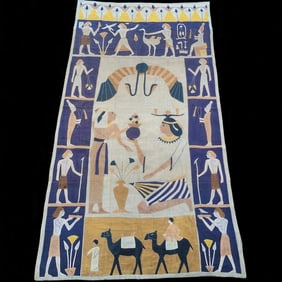 Large Antique Egyptian Funeral Shroud
