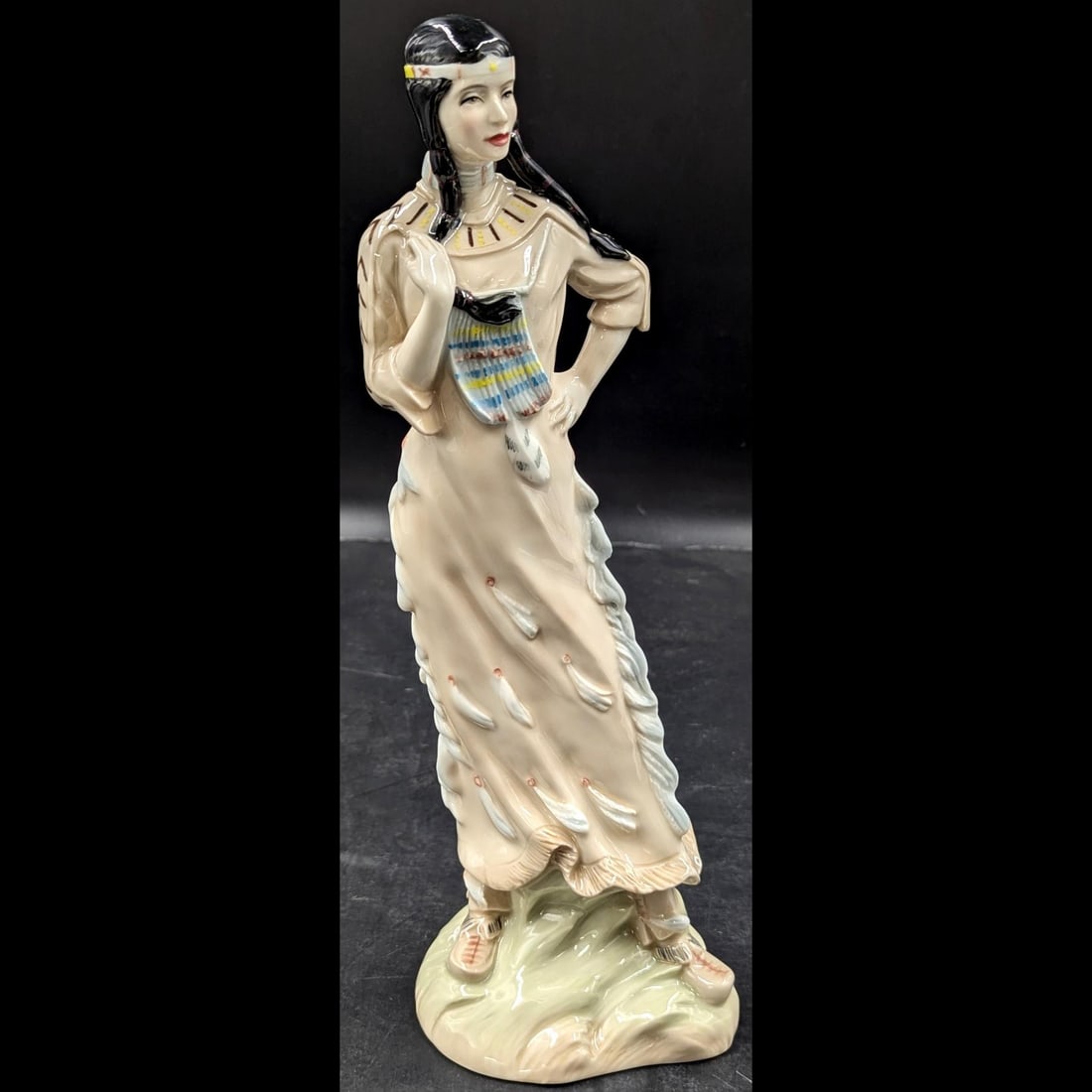 English Royal Doulton "Indian Maiden" Woman Porcelain Figurine, 1987 (1 of 9)