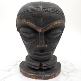 Small Antique South African Chokwe Tribe Carved Wood Mask