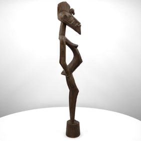 African Chokwe Carved Wood Fertility Sculpture