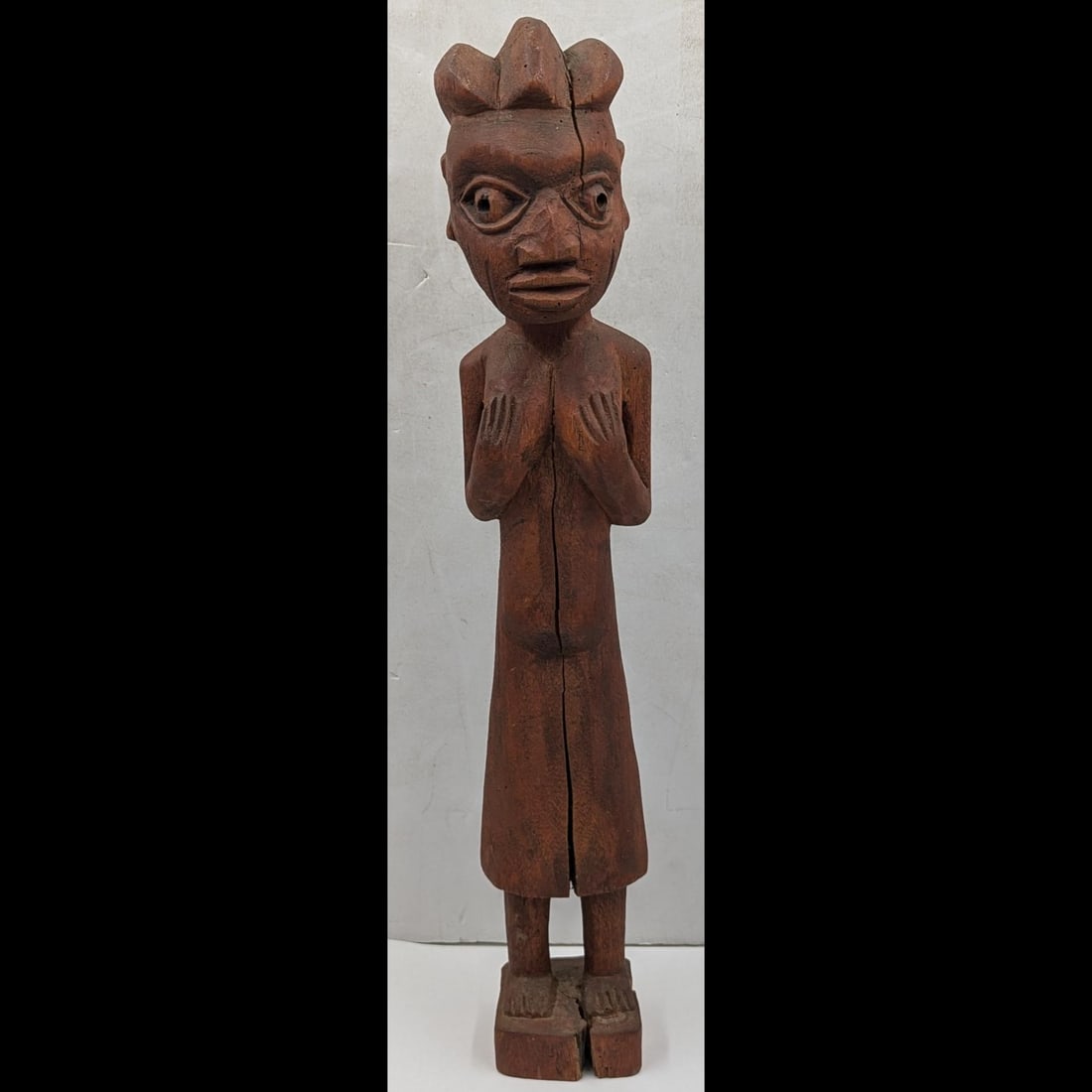 Nigerian Tribal Carved Wood Female Figure (1 of 12)