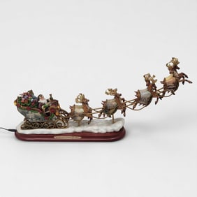 Thomas Kinkade 2004 Night Before Christmas Illuminated Sleigh