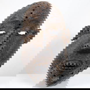 African Congo Carved Wood Ngbaka Mask: African Congo Carved Wood Ngbaka Mask. Measures approx. 9" X 5 1/2". Please copy and paste the URL link below to review our Terms and Conditions for bidding, payment, shipping and other sp