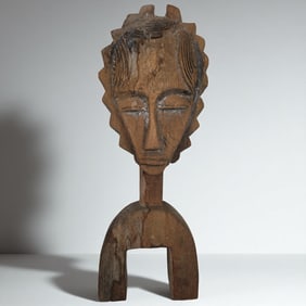 Hand Carved Traditional African Heddle Pulley