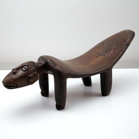 Vintage Carved Wood Taino Duho (Ritual Seat / Head Rest)
