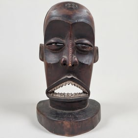 African Hand Carved Chokwe Tribe Mask