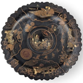 An Anglo Japanese Lacquerware Footed Bowl