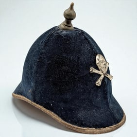An Old Masonic Skull And Crossbones Helmet