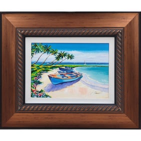 Alex Pauker (Russian, b. 1974) Serigraph On Linen W/ COA, "Hidden Cove"