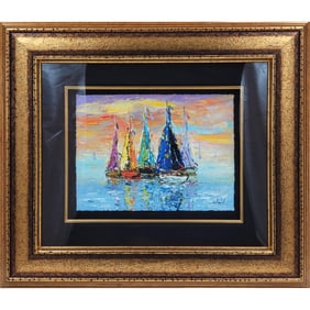 Duaiv (French, b. 1952) Signed & Numbered Giclee W/ COA, "Soir et Voiles" 118/450