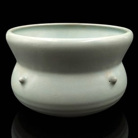Chinese Ru Kiln Celadon Ceramic Incense Burner With Seal
