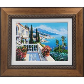 Alex Pauker (Russian, b. 1974) Serigraph On Canvas W/ COA, "Terrace View"