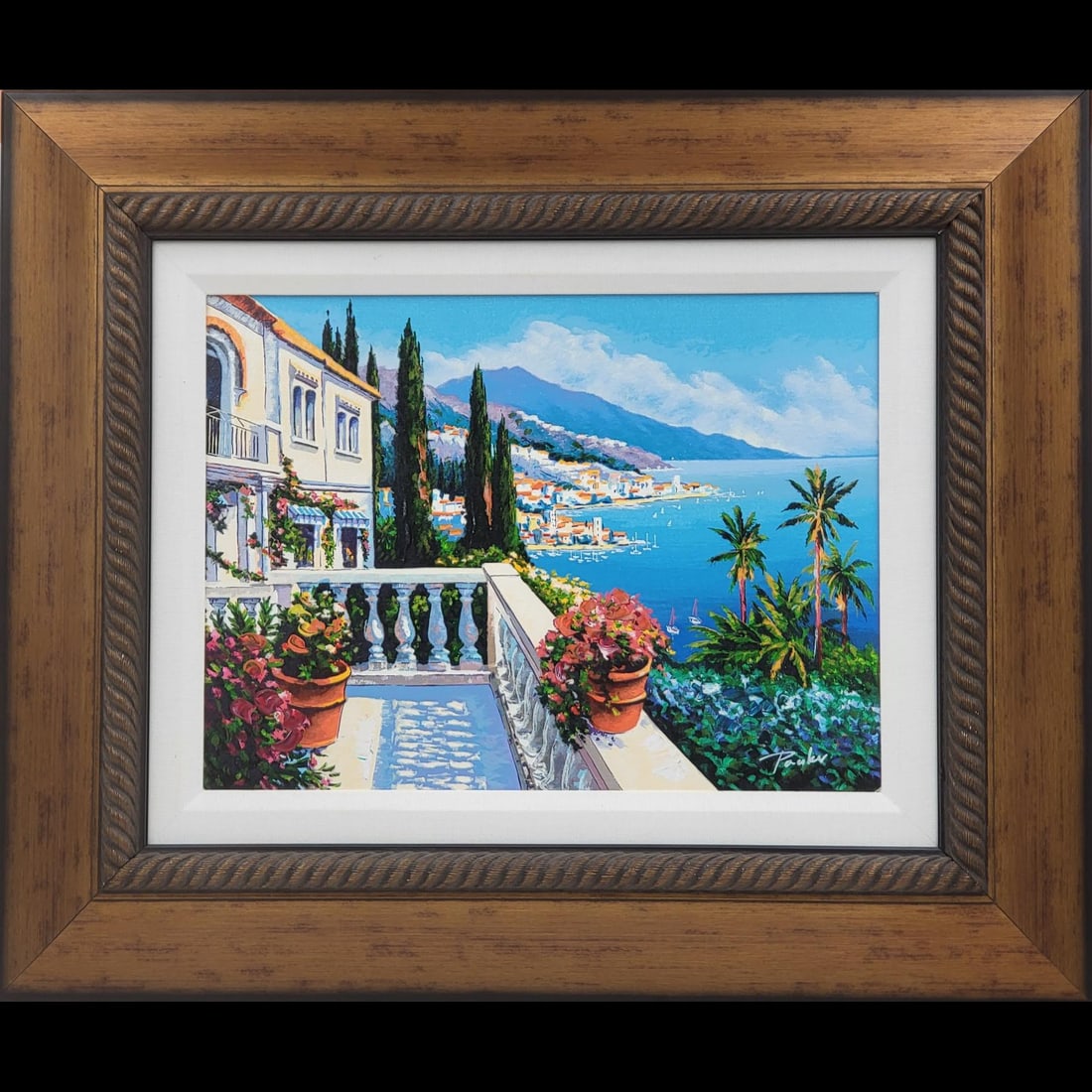 Alex Pauker (Russian, b. 1974) Serigraph On Canvas W/ COA, "Terrace View" (1 of 11)