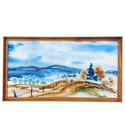 N.Y, Minnesota American-Adolf Arthur Dehn 1895-1968 Watercolor Landscape Painting Signed Lower Right